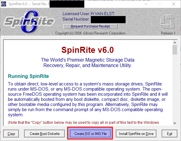 spinrite ISO